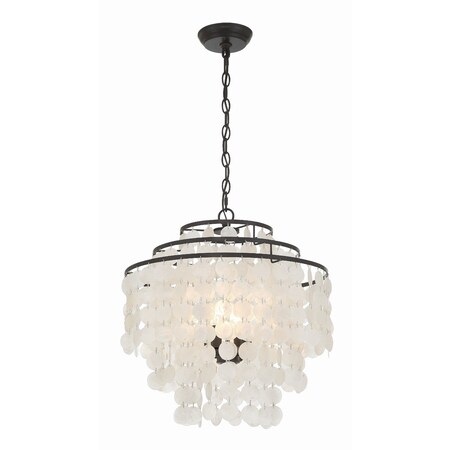 Crystorama Brielle 4 Light Dark Bronze Chandelier BRI-3008-DB